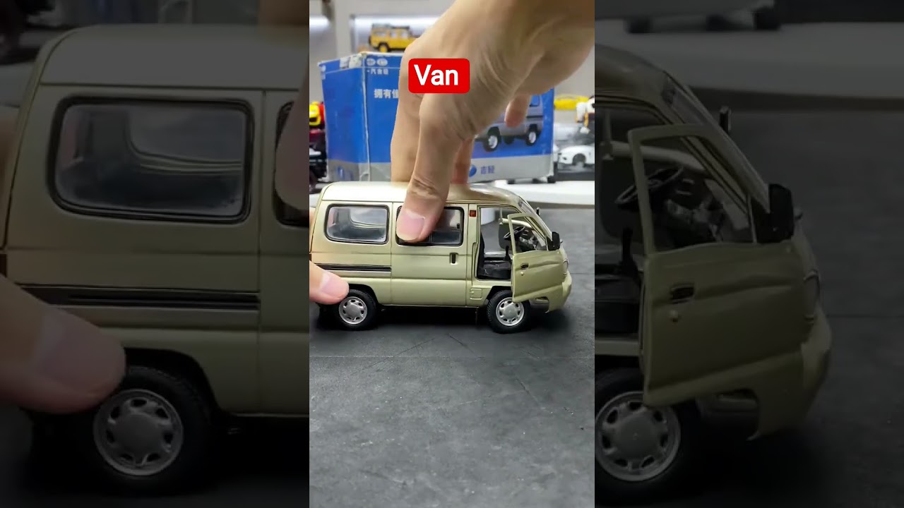 unboxing Chinese passenger van model 