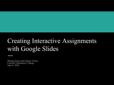 Creating Interactive Assignments with Google Slides - YouTube