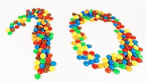 Learn To Count make Numbers 1-10 with M&M