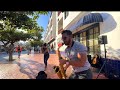 Bruno Mars - Leave The door Open (Samuel Solis - Saxophone cover) Street Performance Music And Dance