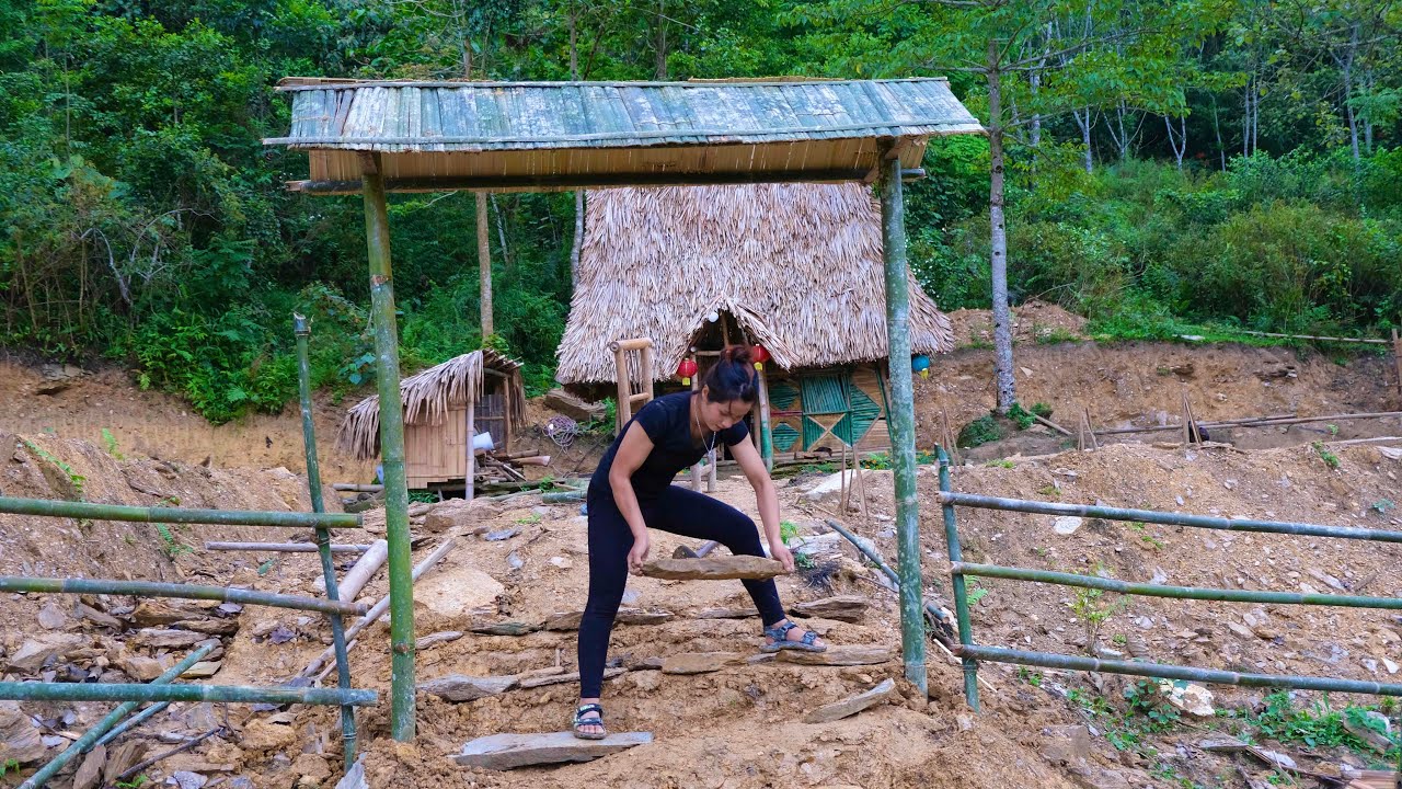 Full video 10 days recreating and rebuilding life, in the bamboo house
