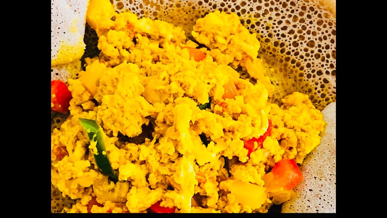 Simple breakfast recipe with egg & injera (Ethiopian cooking) YouTube