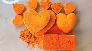 Orange Gym Chalk Reforms, Fresh Blocks with Orange Powder, and Cornstarch Crunchies ASMR