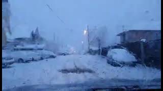 VIDEO FOTO Prima zi de iarnă autentică la Sibiu. Se circulă greu prin oraș 8 video