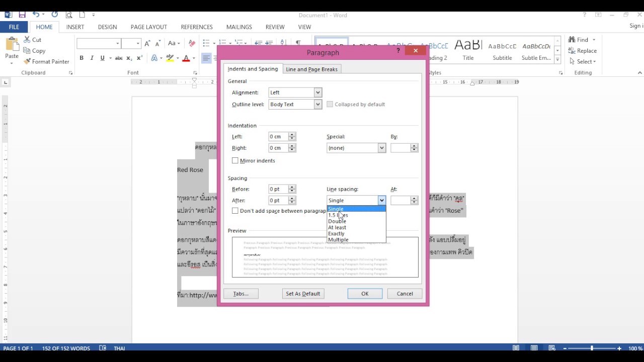 จัดบรรทัด word New 2022 การปรับระยะบรรทัดในโปรแกรมMicrosoft word
