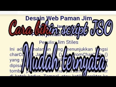 Cara bikin script JSO