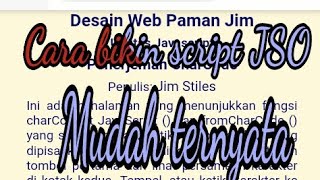 Cara bikin script JSO