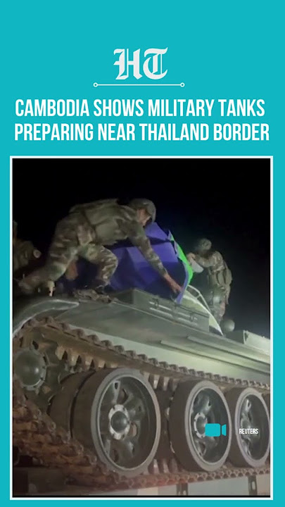 Cambodia Releases Video Showing Troops Moving Tanks From Thailand Border Areas | #shorts