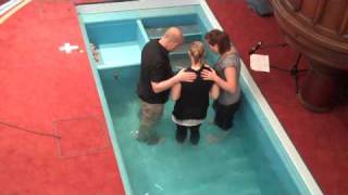 Aggys Baptism - the dunking