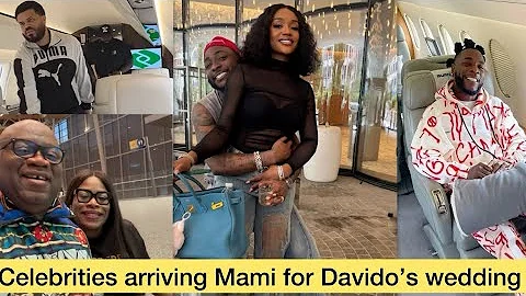 Watch Wizkid, Burnaboy and Other Celebrities arrive Miami for Davido’s wedding to WEEKEND #davido 