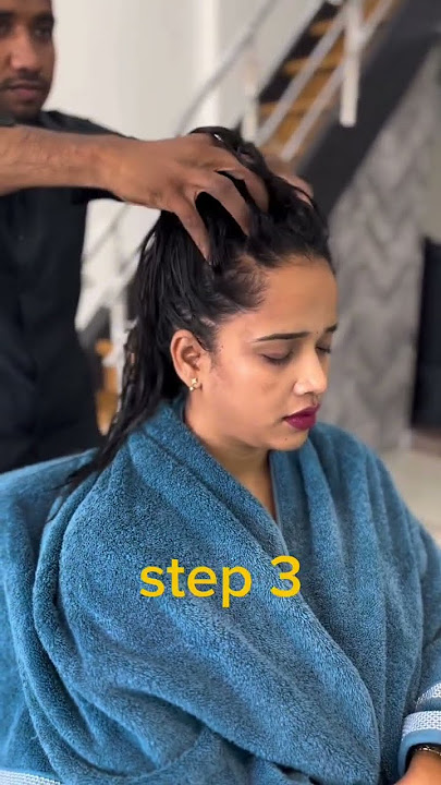 Hair spa massage steps by step 😄 हेयर सपा के मसाज स्टेप्स #hairspa #hair