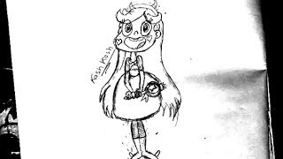 learning pencil drawing a Disney cartoon star vs. the forces of evil 😈