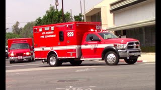 LAFD Rescue 829 & Rescue 29 (reserve) Responding