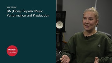 Why study BA (Hons) Popular Music Performance and Production