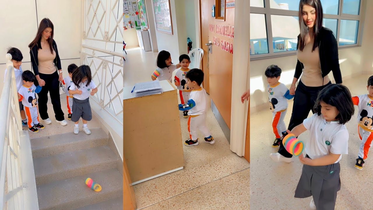 ‏التوأم ￼زارو اخوانهم في المدرسة ردت فعلهم😍عصام ونور