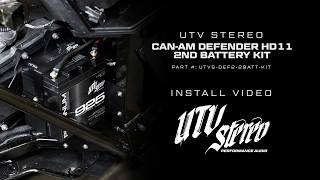 UTV Stereo Can-Am® Defender HD11 2nd Battery Kit
