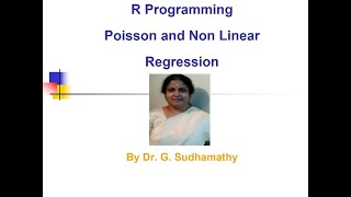 How to build models for Poisson and Non Linear Regression Using R Programming
