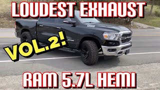 Top 5 LOUDEST EXHAUST Set Ups for RAM 1500 5.7L HEMI (vol.2)!