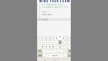 Assignment Operators in R language