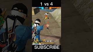 1 VS 4 IMPOSSIBLE CLUTCH GAMEPLAY IS UNIQUE BEST MOMENT BEST ACCURACY #shortsfeed #viralshorts #1vs4