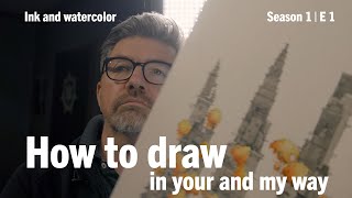 A unique way to paint cityscapes. What tools and how to start?