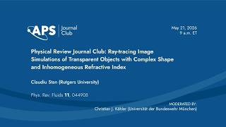 Physical Review Journal Club: Ray-tracing Simulations of Transparent Complex Shapes