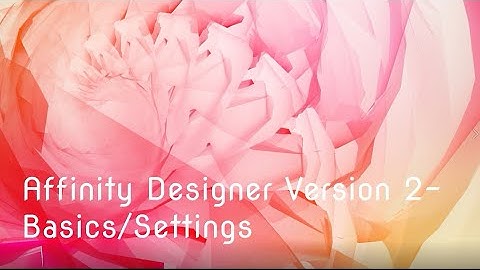 Affinity Designer Version 2  - basics / settings -  Projector for sewing - Pattern