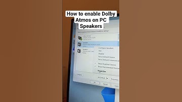 How to enable Dolby Atmos On PC Speakers #shorts