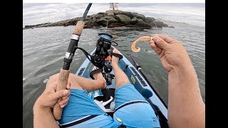KAYAK FISHING FLOUNDER with Berkley GULP! Crab Stuffed Flounder Catch Clean and Cook