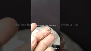 fistol con diamante cte mod 0.14 cts oro 14k