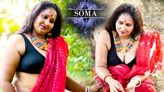 লাল শাড়িতে সোমার এই লুক কাছে টানবেই |Bong saree model photoshoot poses |Bong beauty hot saree style