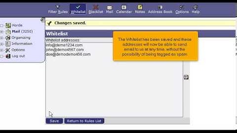How to setup email filters in Horde