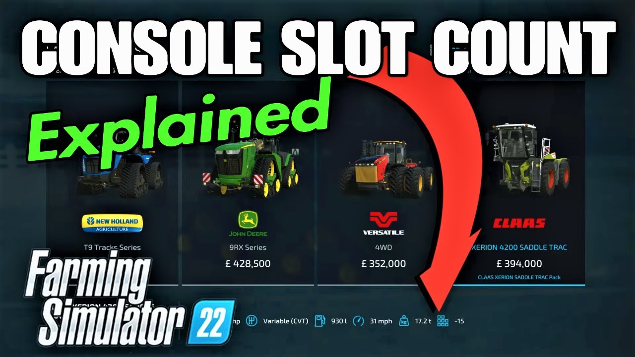 Farming Simulator 22 and mods: how many slots on the PS4, Xbox One, PS5 and  Xbox Series S / X consoles?