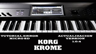 KORG KROME / ERROR DE FABRICA DE LA MICRO SD Y ACTUALIZACION A LA VERSION 1.0.4 screenshot 3