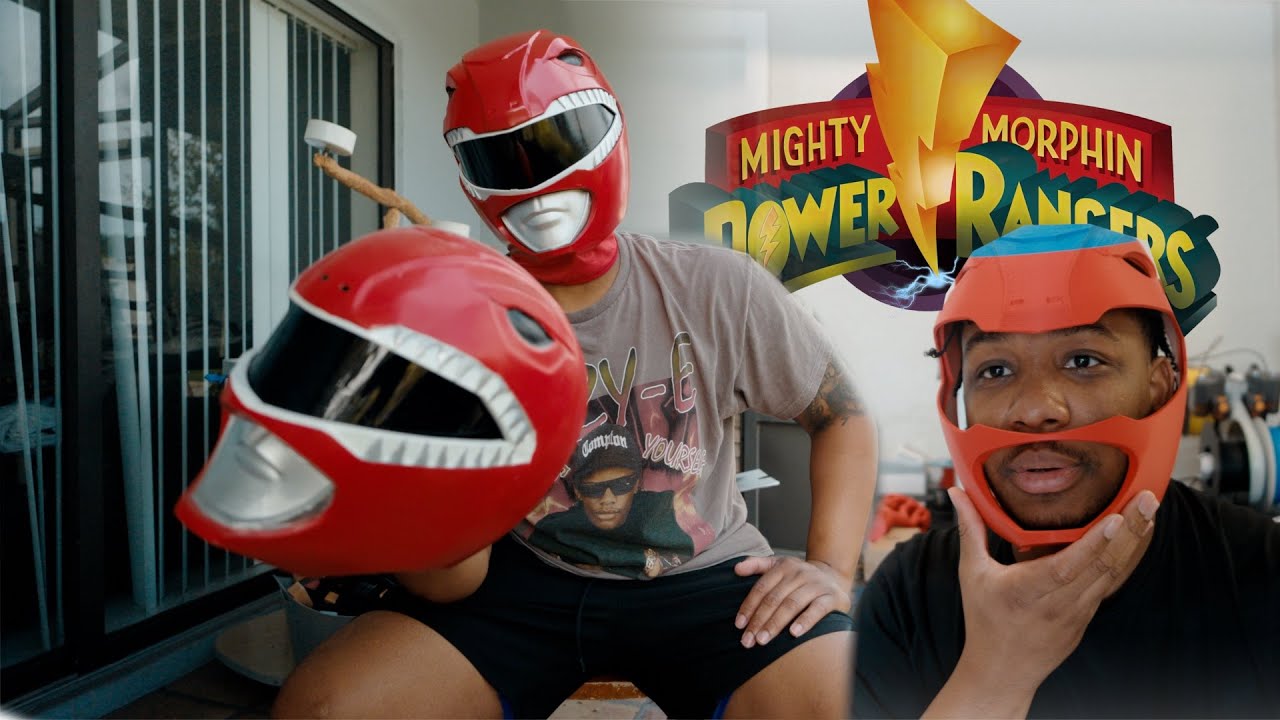 I 3D Printed Red Power Ranger Helmet!