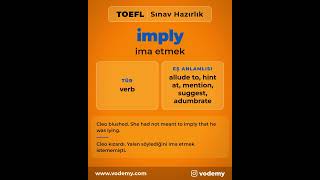 Vodemy - TOEFL Sınavı Kelimeler