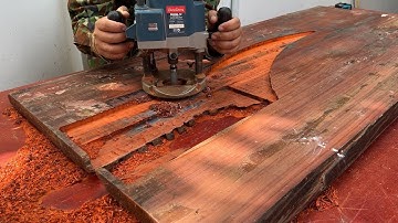 Skillful Woodworking - Video Tutorial To build A Table With Amazing Curves Will Make You Satisfied