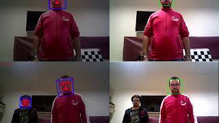 Single person and multiple person face detection