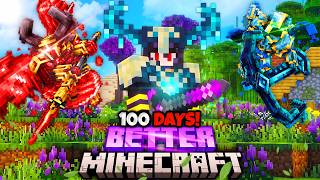 I Survived 100 Days Collecting GOD WEAPONS In Better Minecraft Hardcore😰!