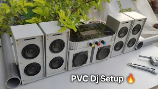 DIY DJ Setup Using PVC Pipe Sheet 🔥 Homemade Sound System