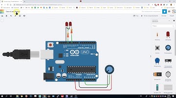 TinkerCad. Подключение потенциометра к Arduino.
