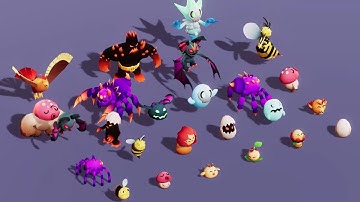 www.Meshtint.com | Monsters Ultimate Pack 01 Cute Series