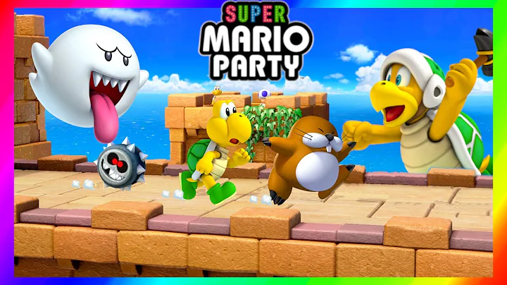 Super Mario Party Minigames Boo vs Hammer bro vs Koopa troopa vs Monty mole