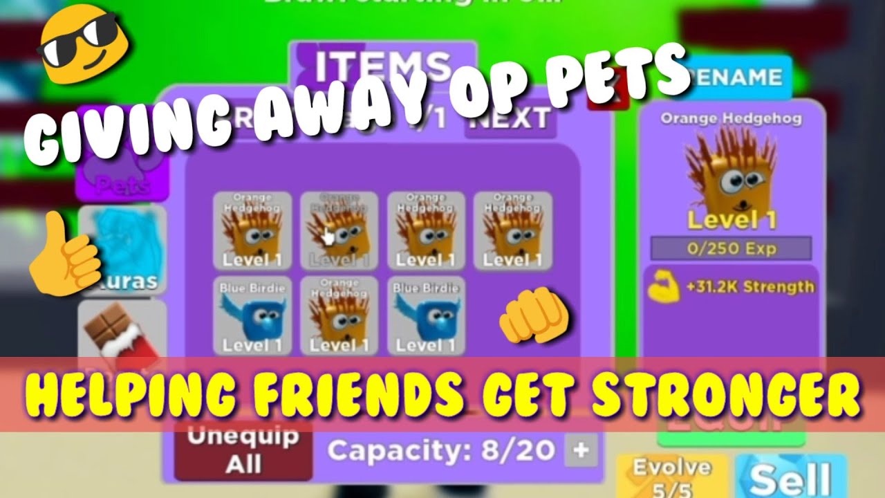 Making OP Basic Pets and given away Roblox Muscle Legends YouTube