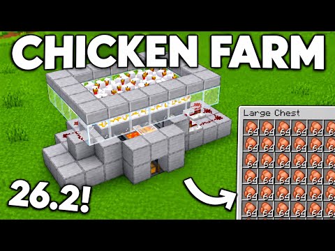 BEST Chicken/Food Farm in Minecraft Java 26.2+
