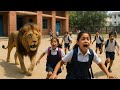 स्कूल में शेर का हमला   बच्चों में मची हाहाकार