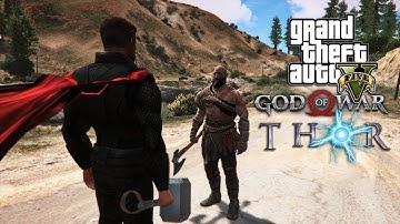 KRATOS (GOD OF WAR) VS THOR!! (GTA 5 PC MODS)