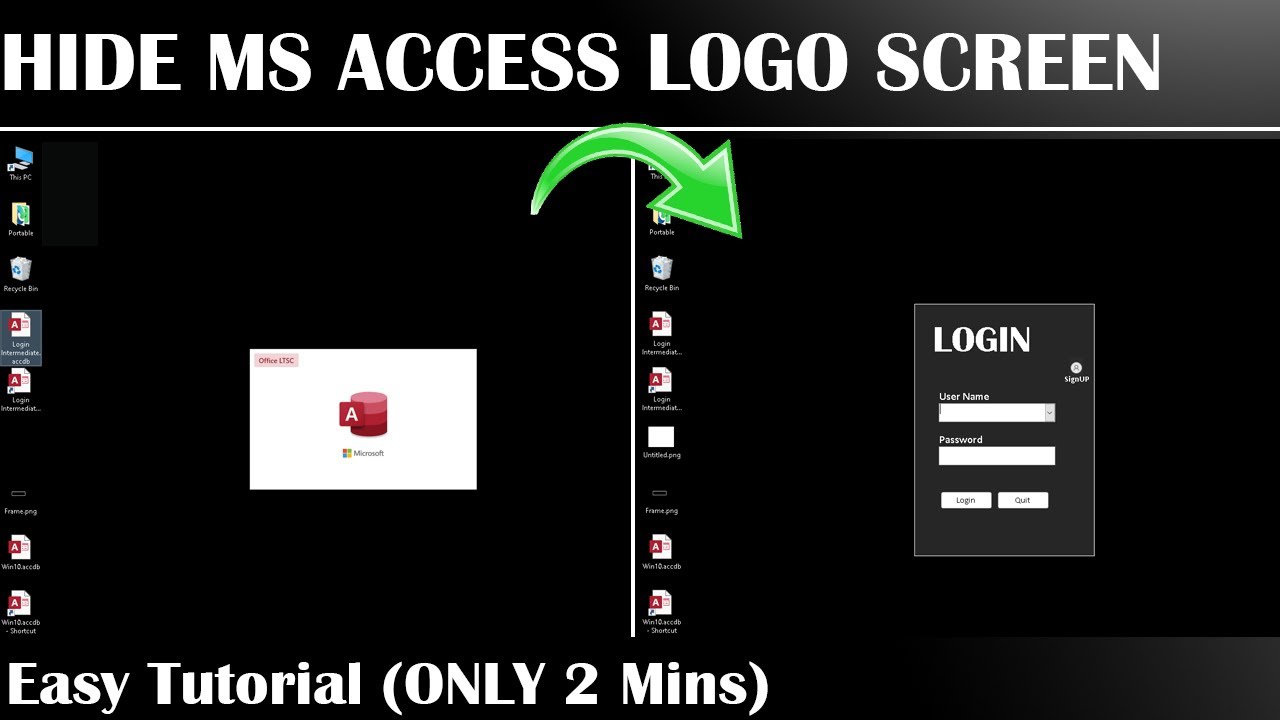MS ACCESS Tutorial How To Hide Background Screen In Access How To MS ACCESS Tutorial How To Hide Background Screen In Access How To