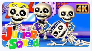 five little skeletons halloween rhyme spooky song junior