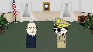 General MacArthur urging Pres Truman to Nuke the Communists for 1hr. From Oversimplified's Cold war.